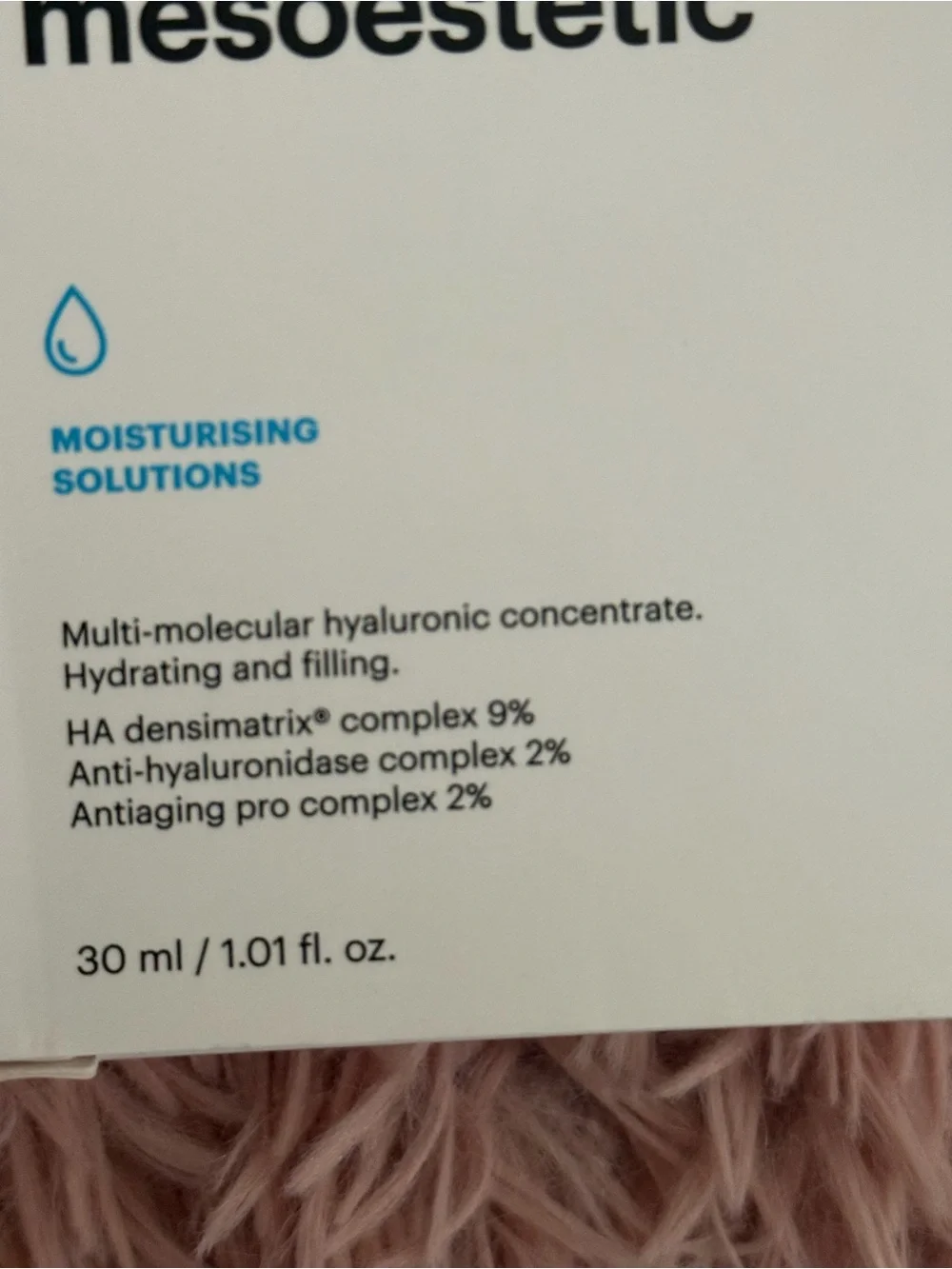Mesoestetic HA Densimatrix Hydrating Serum — White 30 ml Moisturizing Solution